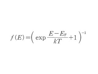 フェルミ‐ディラック分布関数（英語表記）Fermi-Dirac distribution function