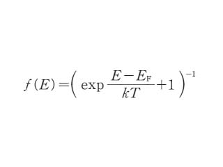 フェルミ‐ディラック分布関数(英語表記)Fermi-Dirac distribution function
