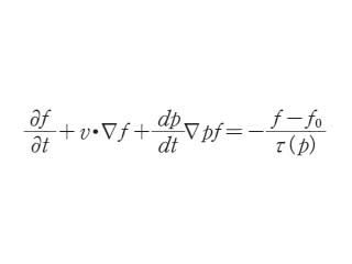 ボルツマンの輸送方程式（英語表記）Boltzmann's transport equation