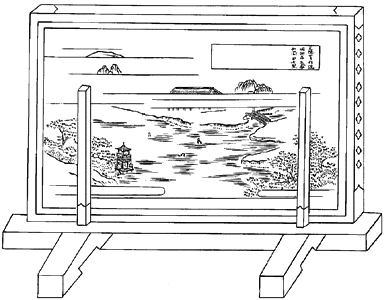 昆明池の障子〈鳳闕見聞図説〉