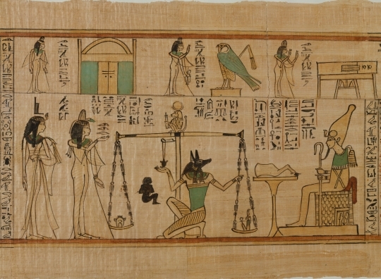 ■希少■古代エジプトパビルス絵画■肉筆■復刻版■工芸品■本物パビルス使用