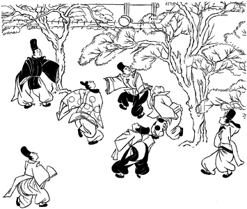蹴鞠<b>②</b>〈年中行事絵巻〉