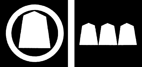 丸に駒@三つ並び駒