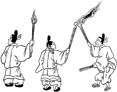 松明〈年中行事絵巻〉