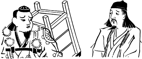 頭巾<b>①</b>〈左 人倫訓蒙図彙,右 遊行上人縁起絵〉