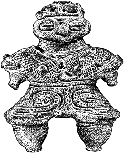 土偶<b>②</b>〈青森県亀ケ岡遺跡出土〉