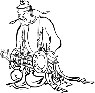 腰鼓〈信西古楽図〉